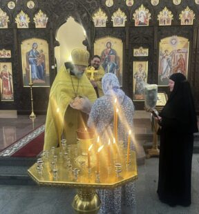 Божественная литургия в Благовещенском соборе города Гагарин