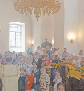 Праздничное богослужение в Благовещенском соборе города Гагарин