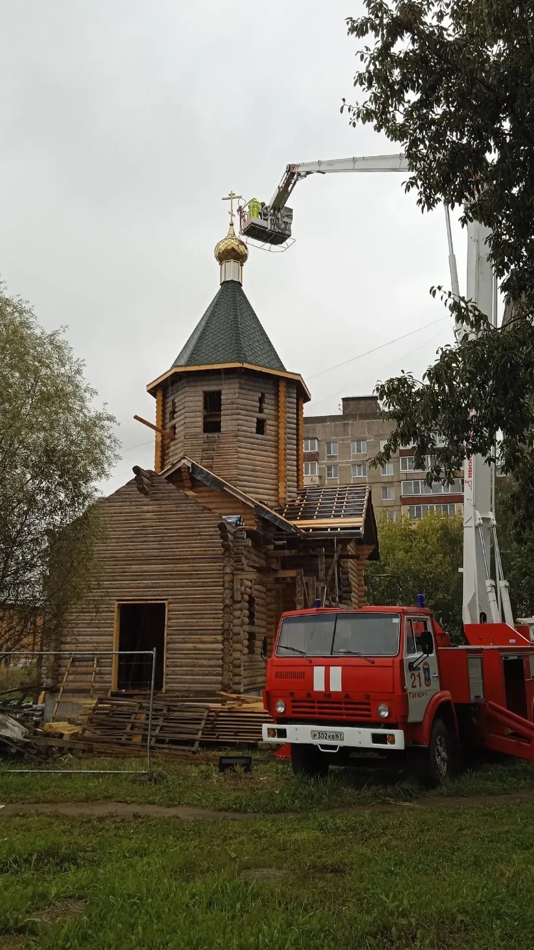 Освящение купола и креста храма Всем Святым